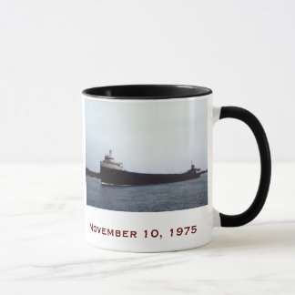 Taza El Edmund Fitzgerald con nombres del equipo