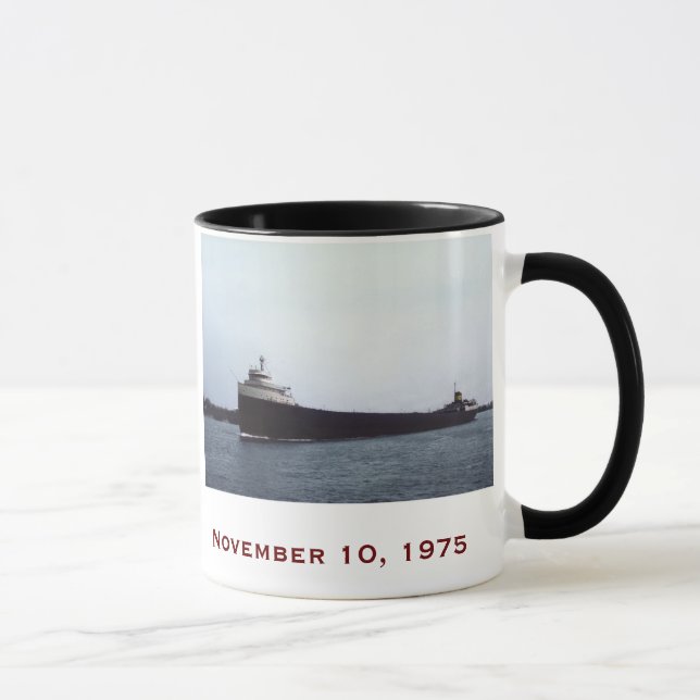 Taza El Edmund Fitzgerald con nombres del equipo (Derecha)