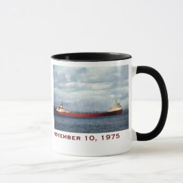 Taza El Edmund Fitzgerald con nombres del equipo