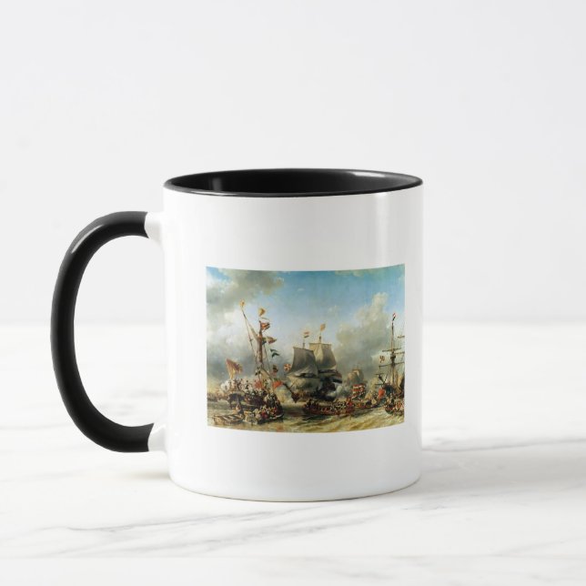 Taza El embarque de Ruyter y de Guillermo de Witt (Izquierda)
