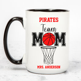 Taza El equipo de baloncesto Mom Your Team
