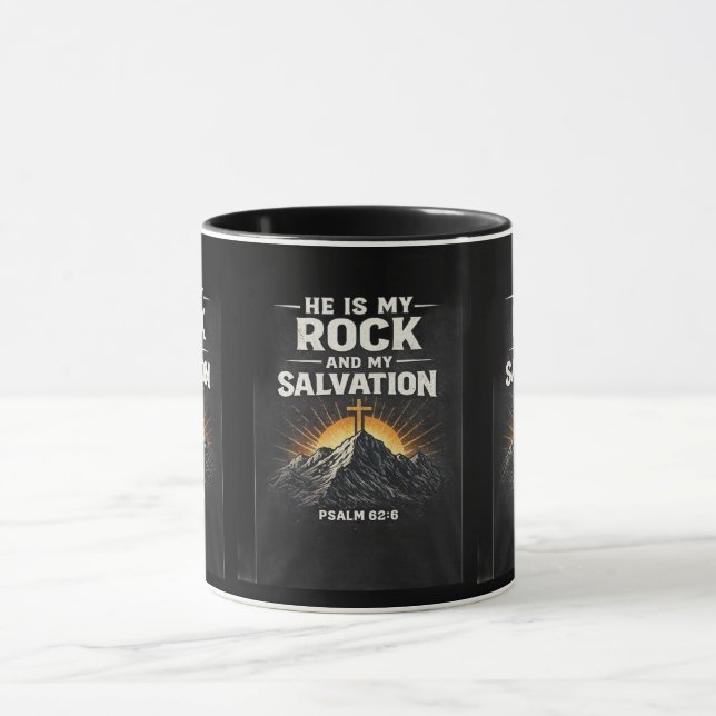 Taza Él es mi roca (Centro)