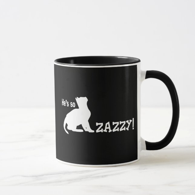Taza Él es tan Zazzy - amante del gato (Derecha)