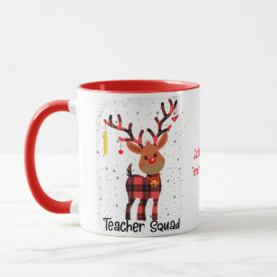 Taza El escuadrón de renos del profesor más lindo de Na