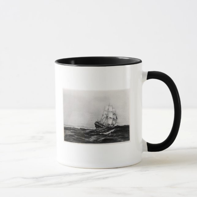 Taza El esfuerzo en Sea, 1900, grabado por Lowy (Derecha)