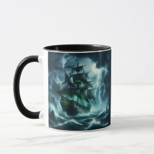 Taza El espeluznante holandés volador Un barco fantasma