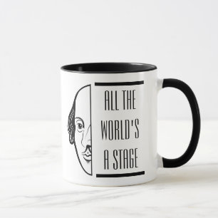 Taza El espian Shakespeare cita el escenario de todo el