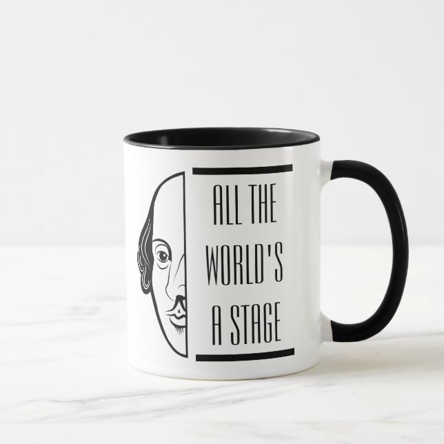 Taza El espian Shakespeare cita el escenario de todo el (Derecha)