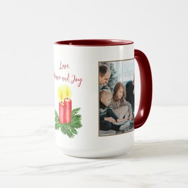 Taza El espíritu de los Navidades vela por el amor y la (Anverso derecho)