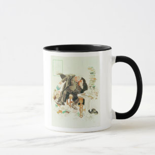 Taza El esquema del dibujo animado satírico de Sanity