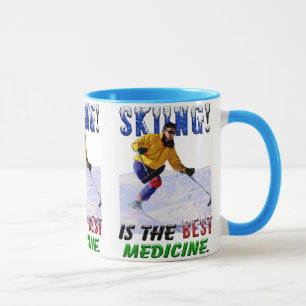 Taza El esquí es la mejor medicina