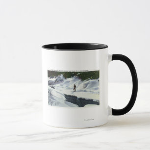 Taza El esquiador a campo través se detiene brevemente