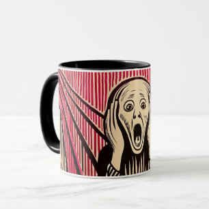 Taza El estilo de la ilusión óptica Scream MUNCH BAUHAU