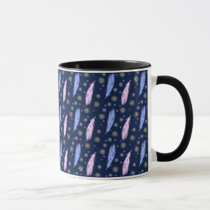 Taza el estilo del boho empluma el modelo