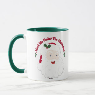 Taza El Estilo Vintage Santa Me Conoce Bajo El Mistleto