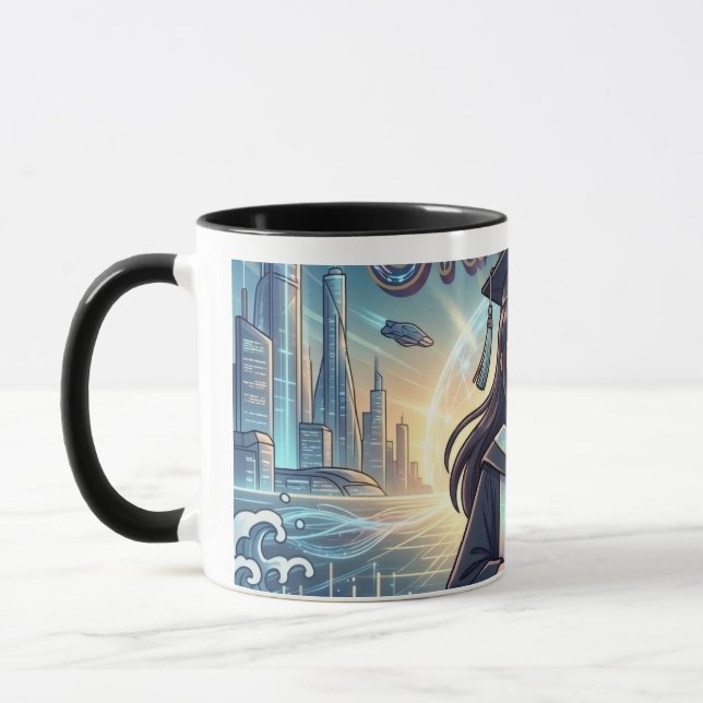 Taza El estudiante "Tecnológicamente Hábil" (Enfoque en (Izquierda)