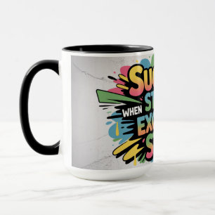Taza El éxito motivacional comienza cuando las excusas 