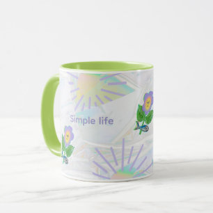 Taza El expresionismo mira: la vida simple trae días fe