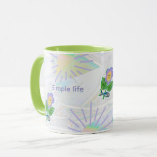 Taza El expresionismo mira: la vida simple trae días fe