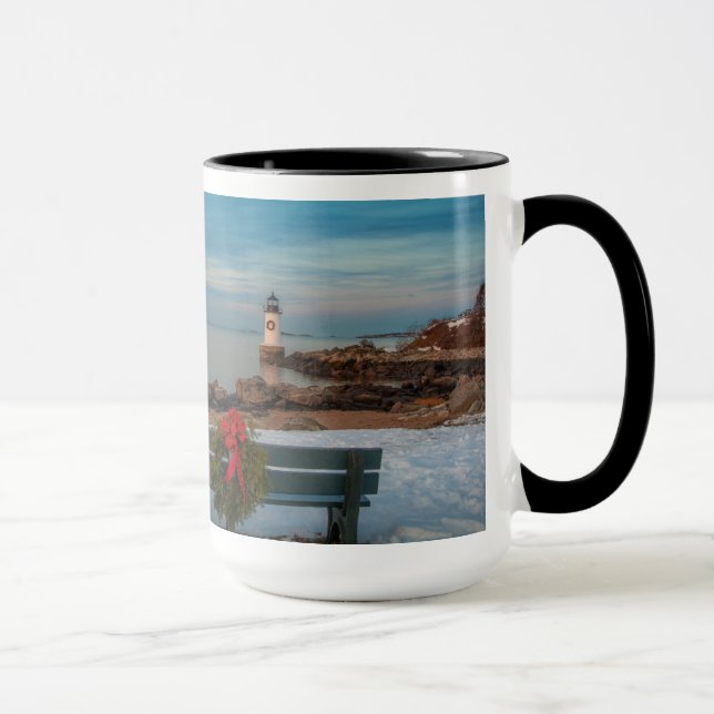 Taza El faro de la isla de invierno de Salem en los Nav (Derecha)