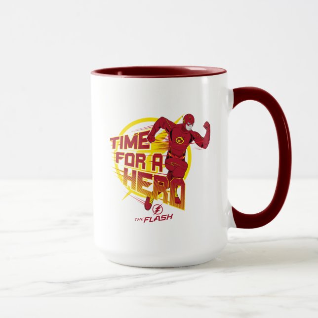 Taza El Flash | Gráfico "Tiempo Para Un Héroe" (Derecha)