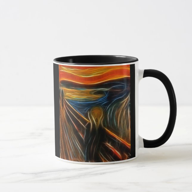 Taza El fractal del grito que pinta a Edvard Munch (Derecha)