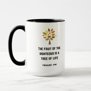 Taza El fruto de los justos es un árbol de la vida