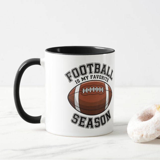 Taza El fútbol es mi temporada favorita (Con donut)