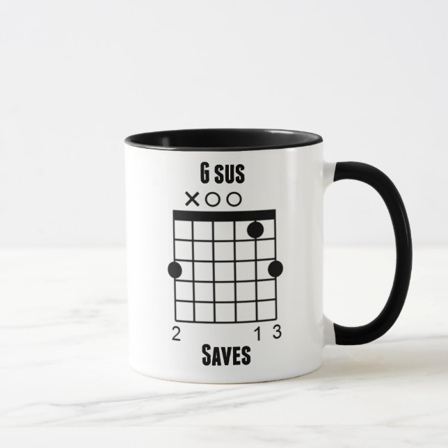 Taza El G-Sus divertido del acorde de la guitarra del (Derecha)