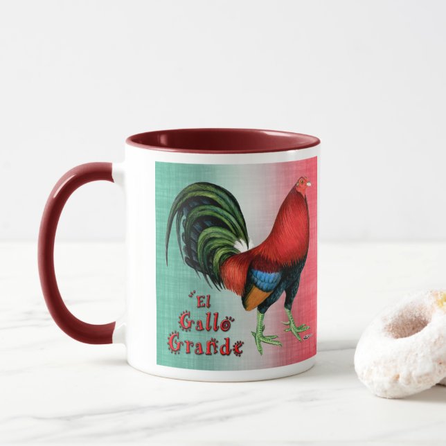 Taza El Gallo Grande (Con donut)