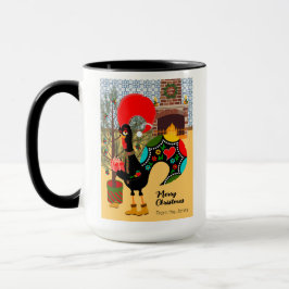 Taza El gallo portugués y la alegría de dar