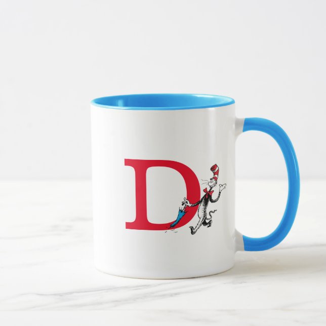 Taza El gato del Dr. Seuss en la caminata del paraguas  (Derecha)