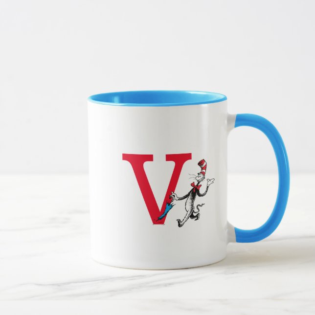 Taza El gato del Dr. Seuss en la caminata del paraguas  (Derecha)