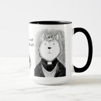 Taza El gato del ministro lindo personalizado