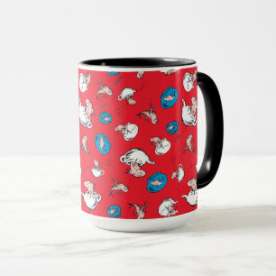 Taza El gato en el sombrero El patrón rojo del pez