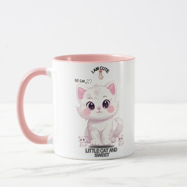 Taza El gato es divertido y lindo (Izquierda)