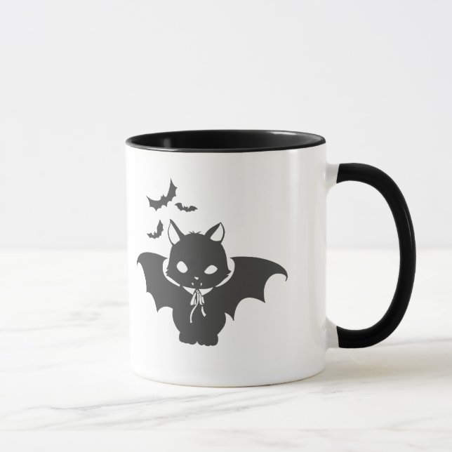 Taza El gato vampiro tiene canina - Elige de nuevo colo (Derecha)