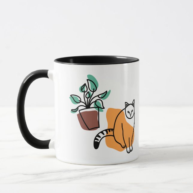 Taza El gato y la planta (Izquierda)