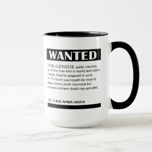 Taza El genio malvado quiso el anuncio