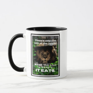 Taza El gobierno de la jungla cuando el león tiene hamb