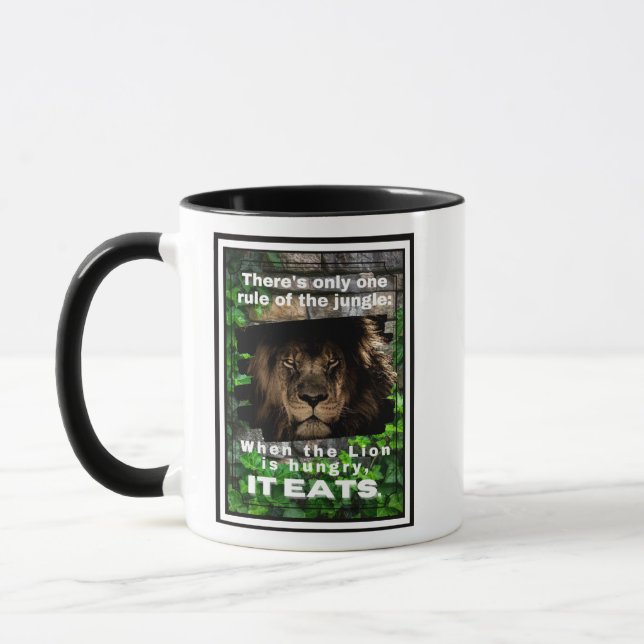 Taza El gobierno de la jungla cuando el león tiene hamb (Izquierda)