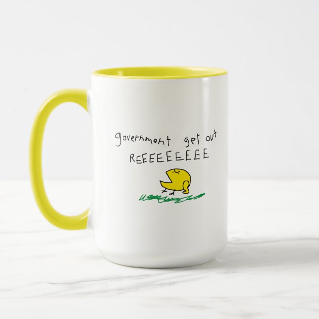 Taza El gobierno sale de la bandera de REE SNEKRIGHT (Izquierda)