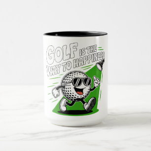Taza El golf es el camino a la felicidad