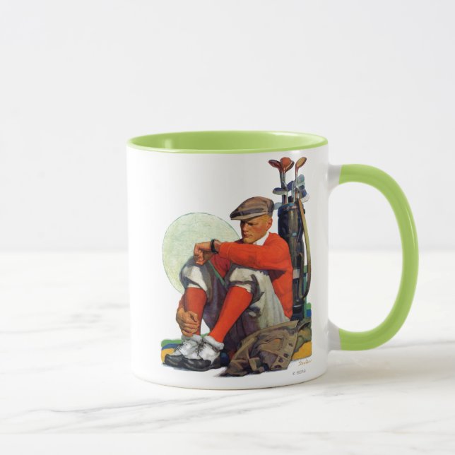 Taza El golfista guardó el esperar (Derecha)