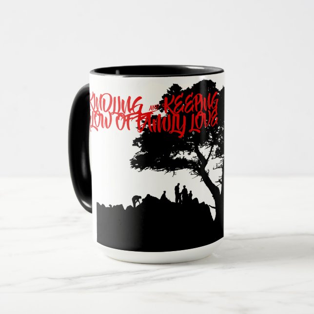 TAZA EL GOLPE DE LOS CORAZONES DE ÁRBOLES FAMILIARES (Anverso izquierdo)