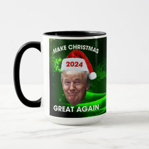 Taza El gracioso Santa Trump 2024 vuelve a hacer grande
