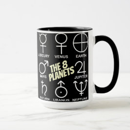 Taza El gráfico de los 8 símbolos planetarios