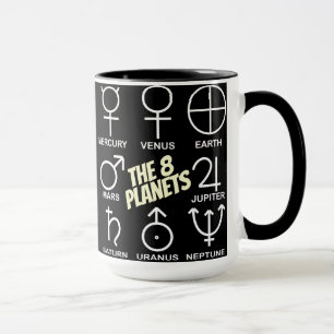 Taza El gráfico de los 8 símbolos planetarios