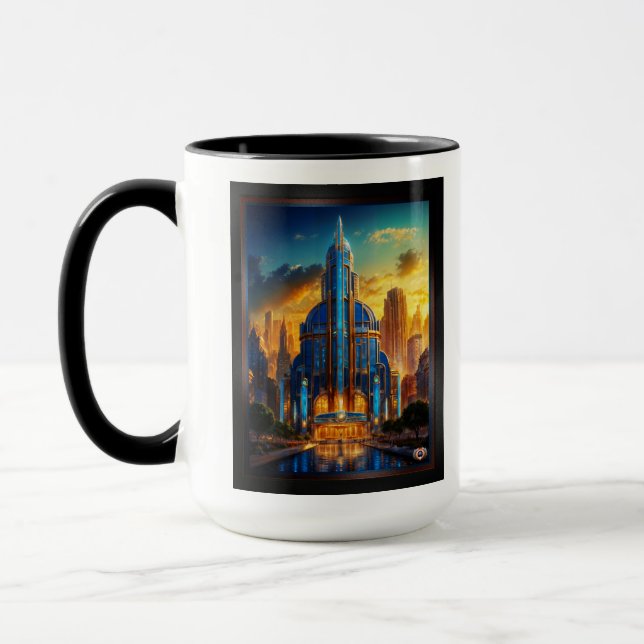 Taza El Gran Art Decó Blue Plaza Pavillon de Xzendor7 (Izquierda)