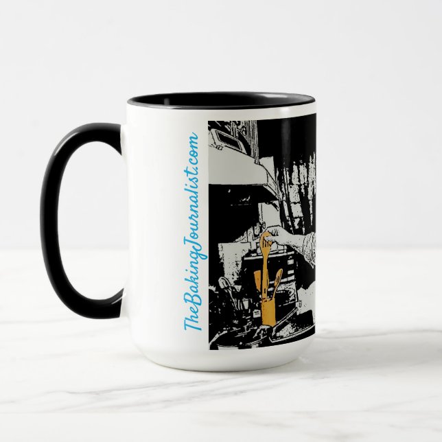 Taza El gran café/té de un periodista que hace el pan (Izquierda)
